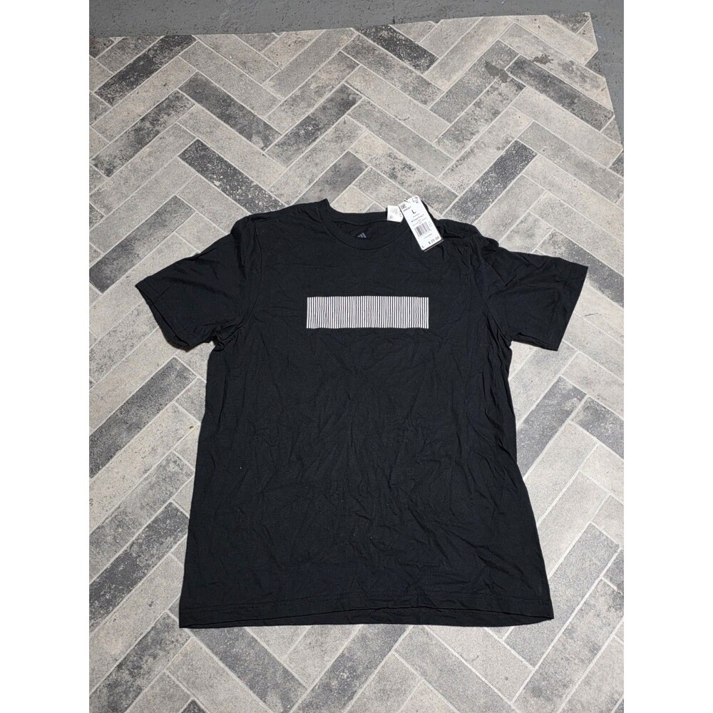 New Adidas T-Shirt Men's Size Large BLACK GRAY
